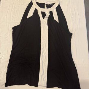 I.N.C. International Concepts Petite Colorblocked Tank Top Deep Black XXL